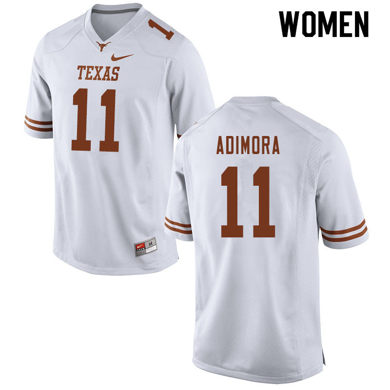 Women #11 Chris Adimora Texas Longhorns College Football Jerseys Sale-White